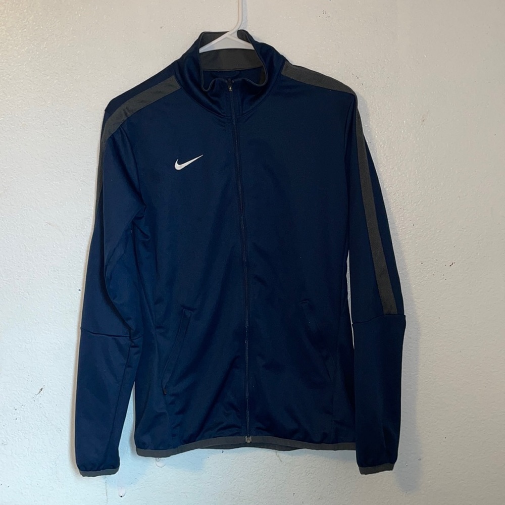 lightweight dark blue nike zip up